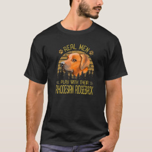T-shirt Chiens 365 Véritables Hommes Jouent Avec Leur Rhod