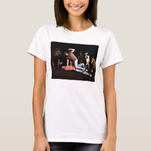 T-shirt Chiens à la chemise de dames de Manfight