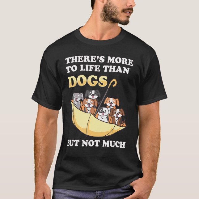 T-shirt Chiens à l'envers du parapluie Chien Chien Chien C (Devant)