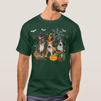 T-shirt Chiens à trois branches sorcière Halloween maman e