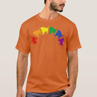 T-shirt Chiens Abstraits à la fierté Arc-en-ciel