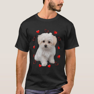 T-shirt Chiens Amoureux de les chiens maltais Chiens Chien