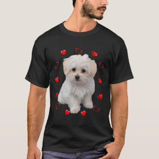 T-shirt Chiens Amoureux de les chiens maltais Chiens Chien