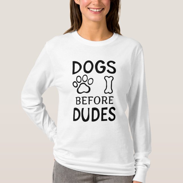 T-SHIRT CHIENS AVANT LES DUDES (Devant)