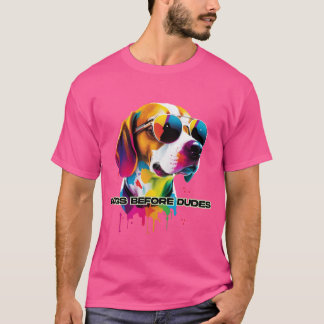 T-shirt CHIENS AVANT LES DUDES Tee