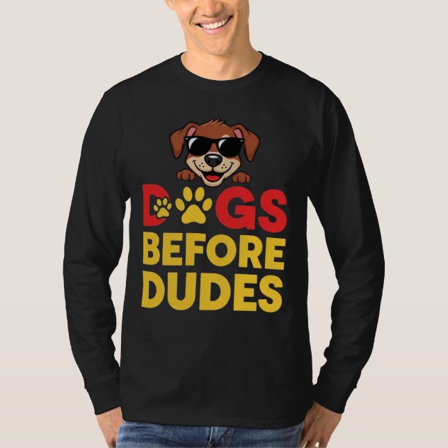 T-shirt Chiens avant les mecs (Devant)