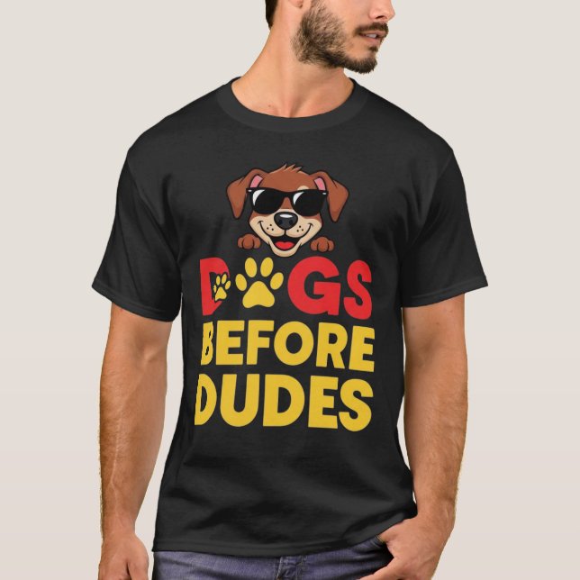 T-shirt Chiens avant les mecs (Devant)