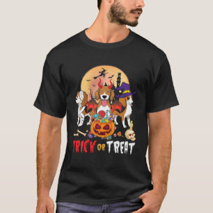 T-shirt Chiens beagles Dansant Ensemble Joyeux Trick Hallo