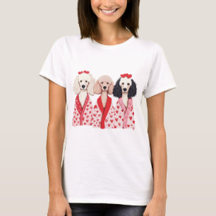 T-shirt Chiens Caniches Standards pour la Saint-Valentin