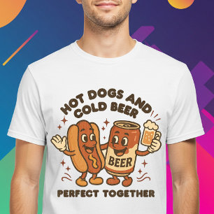 T-shirt Chiens Chauds Et Bières Froides - Parfait Ensemble
