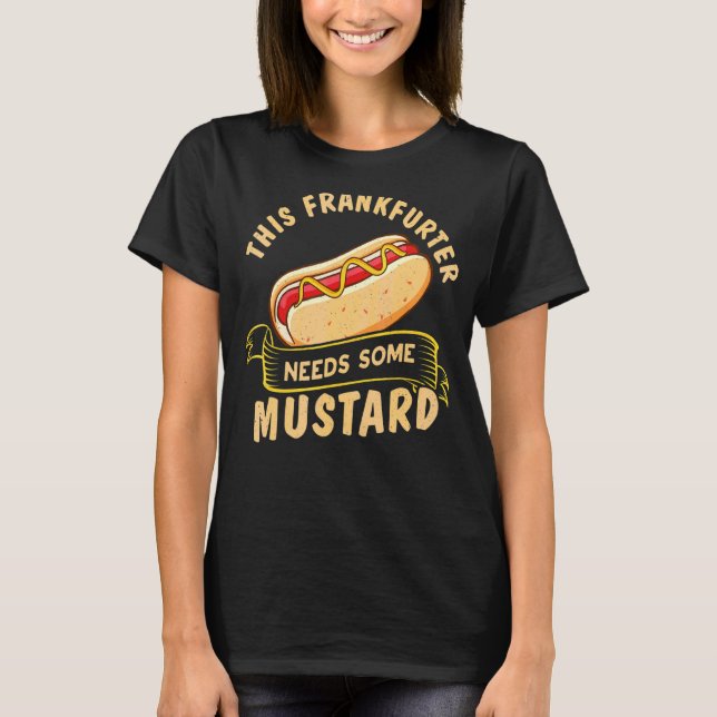 T-shirt Chiens Chauds Pour Manger Francfort (Devant)