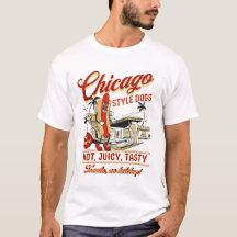 T-shirt Chiens Chauds Retro Chicago