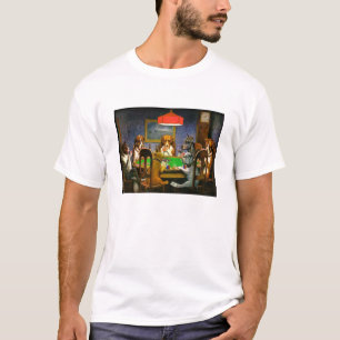 T-shirt Chiens classiques jouant l'image de tisonnier sur