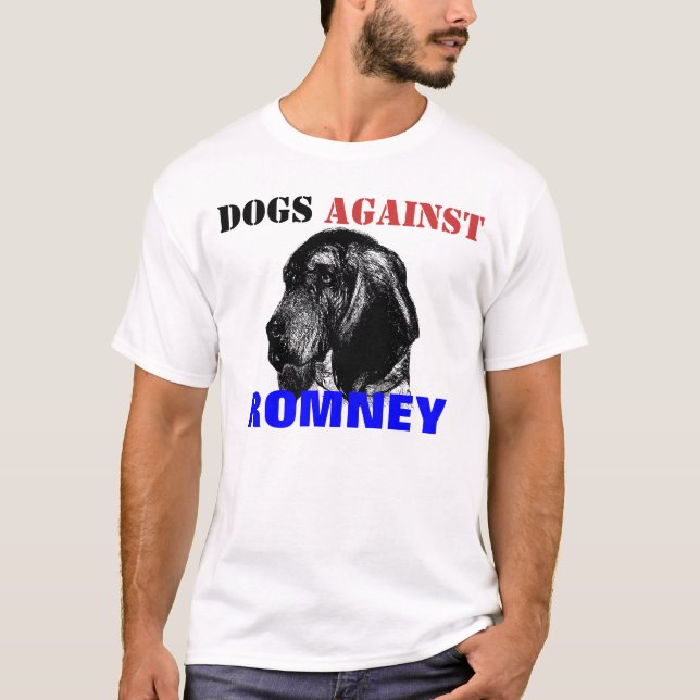 T-shirt Chiens contre Romney (Devant)