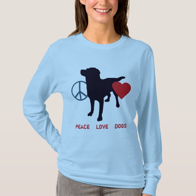 T-shirt Chiens d'amour de paix (Devant)
