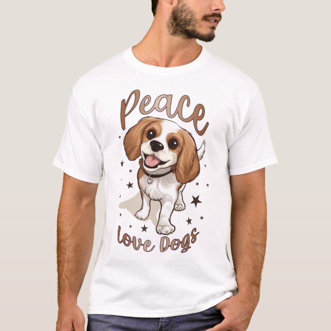 T-shirt Chiens d'amour pour la paix (Devant)