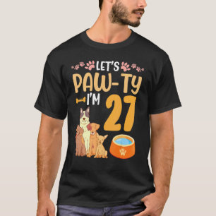 T-shirt Chiens Dansez ensemble Mon anniversaire Pawty J'ai