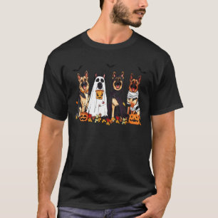 T-shirt Chiens de berger allemands habillés en fantôme aut