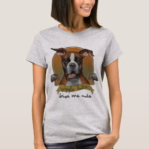 T-shirt Chiens de boxe - Boutons de wiggle me donnent des