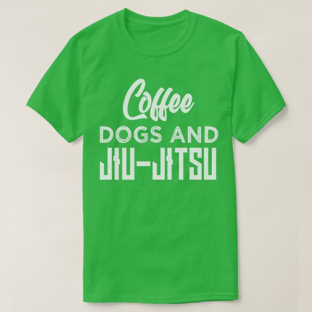 T-shirt Chiens de café Jiu Jitsu (Design devant)