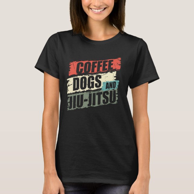 T-shirt Chiens de café Jiu Jitsu BJJ Chiens 2 (Devant)
