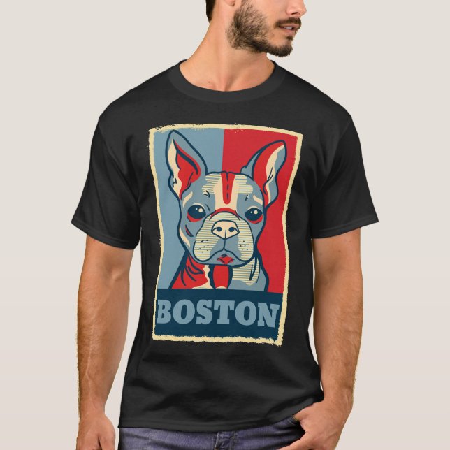 T-shirt Chiens de chien de Boston Terrier Chien Chiot Retr (Devant)