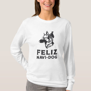 T-shirt Chiens de Chien de Chien de Navi Feliz Vintage ani