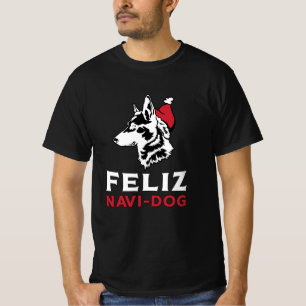 T-shirt Chiens de Chien de Chien de Navi Feliz Vintage drô