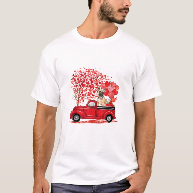 T-shirt Chiens De Chiens De Chiens De Chiens Sur Camion Fr (Devant)
