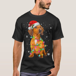 T-shirt Chiens de Dachshund Arbre Chandail de Noël Noël No