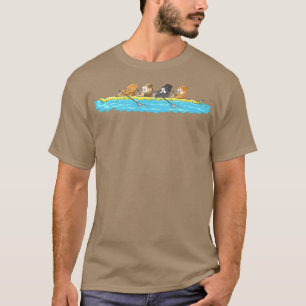 T-shirt Chiens De Guinée Drôle En Train D'Aiguiller Dans U