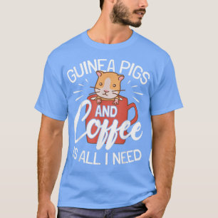 T-shirt Chiens De Guinée Et Café - Cochon De Guinée