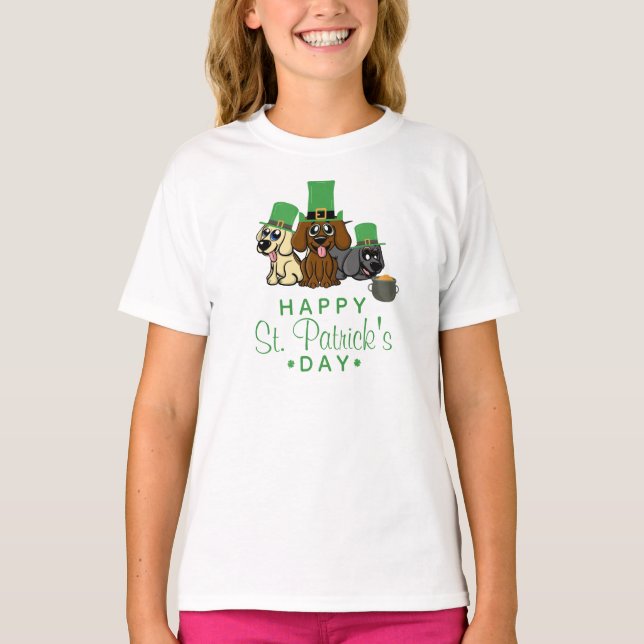 T-shirt Chiens de la Saint-Patrick pour la Saint-Patrick C (Devant)