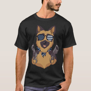 T-shirt Chiens de l'armée américaine berger allemand K9 Po