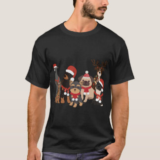 T-shirt Chiens de Noël, Amateur de Chiens, Amateur de Noël