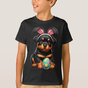 T-shirt Chiens de Pâques Rottweiler Animaux Amateurs Oeufs