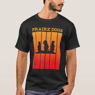 T-shirt Chiens de Prairie en Silhouette à l'Ombre au Couch