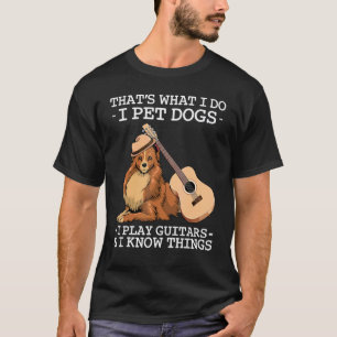 T-shirt Chiens de race d'animaux de compagnie de guitare