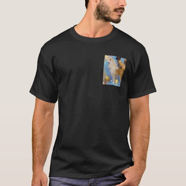 T-shirt Chiens de style chien amusent (Devant)