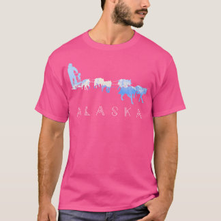 T-shirt Chiens de Traîneau Alaska Mushing - Équipe de Chie