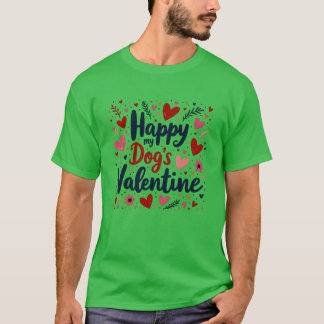T-shirt chiens de valentine 2025 amis rétro