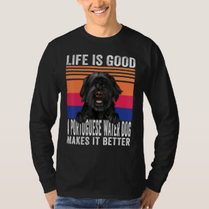 T-shirt Chiens d'eau portugais rend votre vie bonne vintag