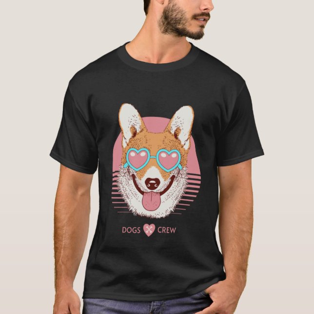 T-shirt Chiens d'équipage Corgi J'ai des amis dans les end (Devant)