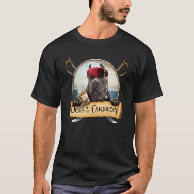 T-shirt Chiens Des Caraïbes Cute Black Cane Corso (Devant)
