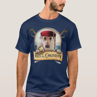 T-shirt Chiens Des Caraïbes - Joli Pirat Jaune Du Labrador