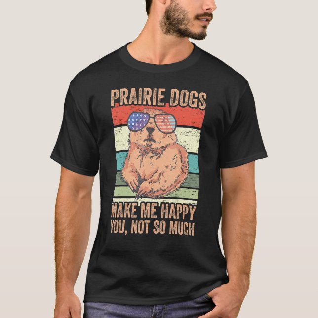 T-shirt Chiens des Prairies Animaux de compagnie Animaux d (Devant)