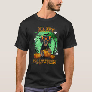 T-shirt Chiens d'Halloween Dachshund Happy Halloweiner 5