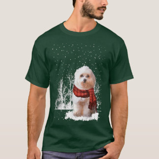 T-shirt Chiens d'hiver de l'Écharpe de Havanais Forêt de n