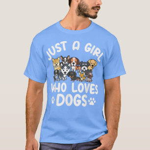 T-shirt Chiens Drôle Et Mignonnes Aime Juste Une Fille Qui