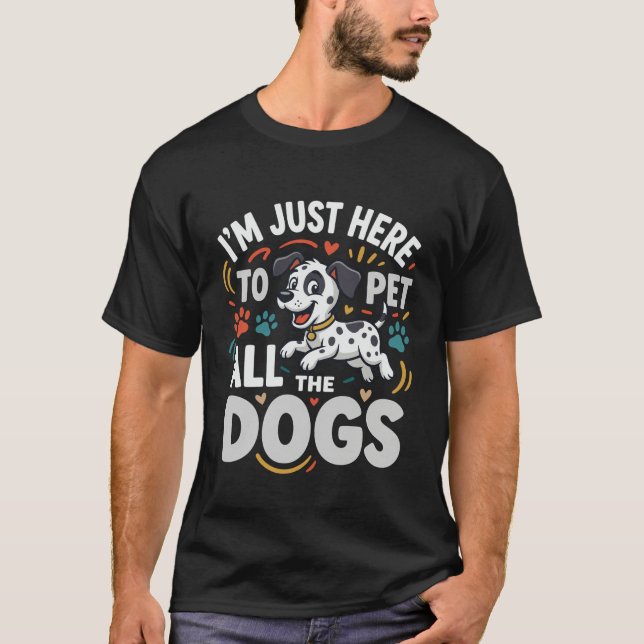 T-shirt Chiens Drôles Amoureux Des Animaux Vector (Devant)
